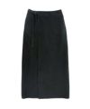 Hard Twist Gabardine Wrap Belted Skirt